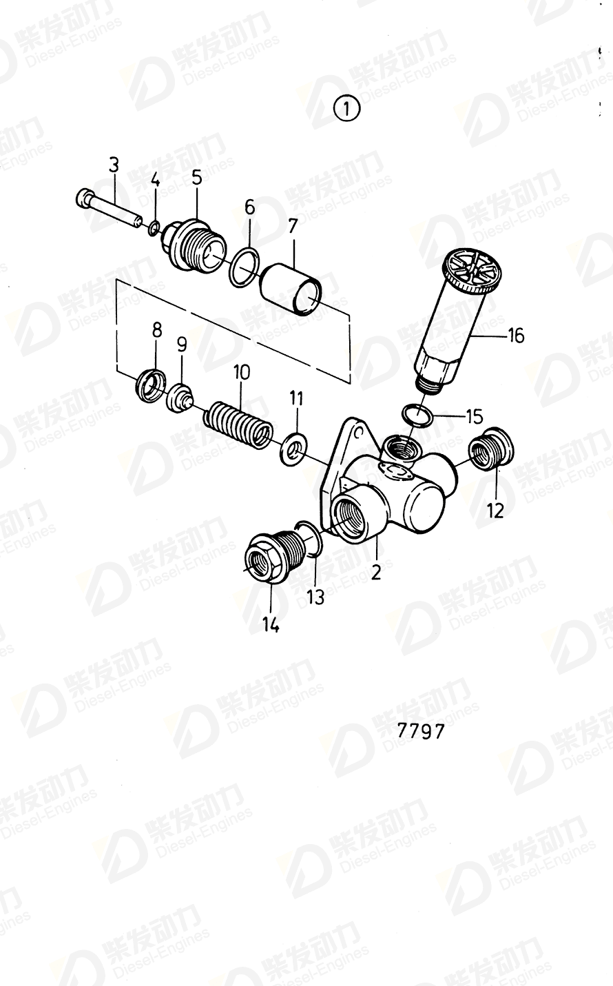 VOLVO Spacer ring 244835 Drawing